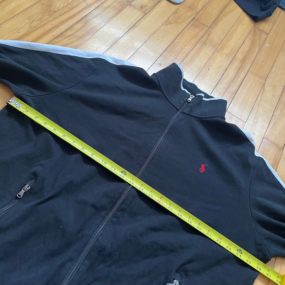 Polo Ralph Lauren Track Jacket Black Red Pony Logo Full Zip Mens XXL - Picture 7 of 8